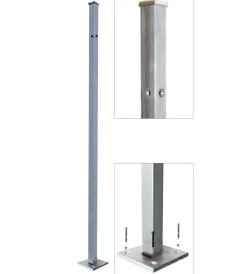 Metal Expert Porte, Scale E Pavimenti|Montante angolare per pannelli di recinzioni  h100 cm in ferro zincato