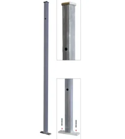 Porte, Scale E Pavimenti-Metal Expert Montante angolare per pannelli di recinsioni h100 cm in ferro zincato