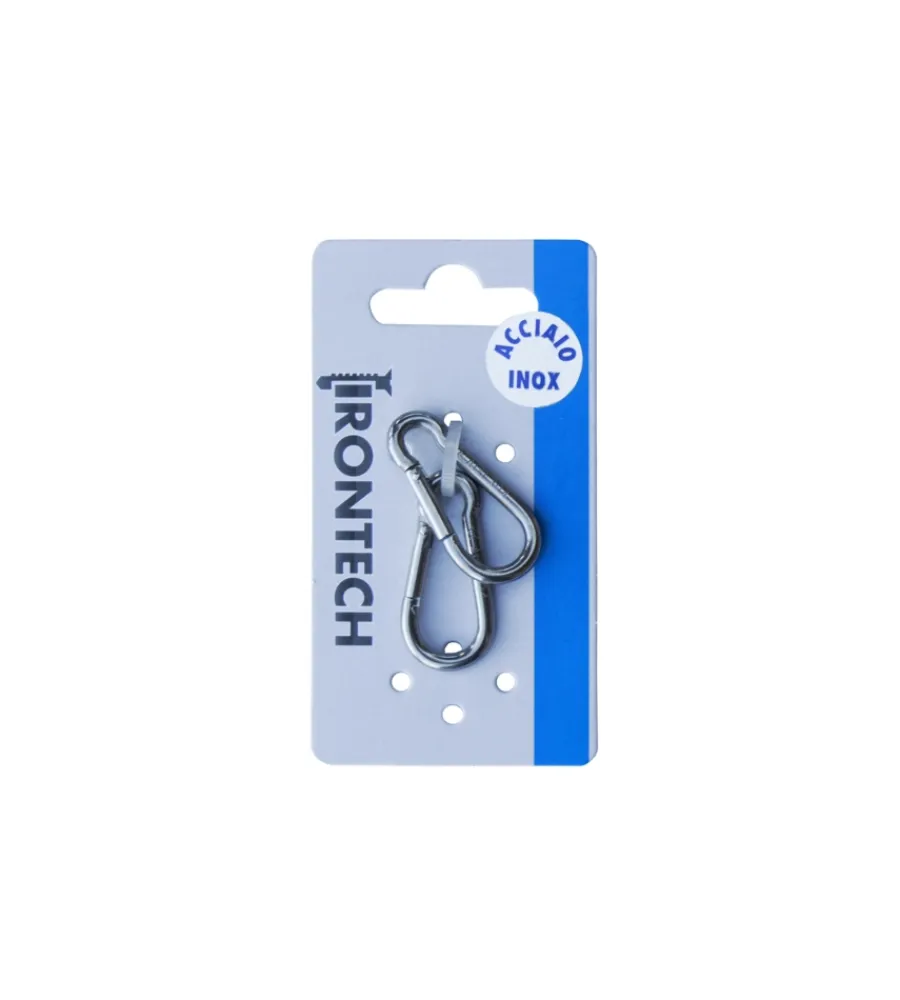 Sale Moschettone pompiere ø 4 x 40 mm. in acciaio inox a4 - aisi 316 - 2 pz. Sistemi Di Fissaggio