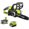 Motoseghe Ed Elettroseghe-Ryobi Motosega a batteria "rcs18x3050f" barra oregon 30 cm 18v, batteria 5ah inclusa