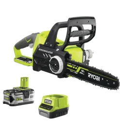 Motoseghe Ed Elettroseghe-Ryobi Motosega a batteria "rcs18x3050f" barra oregon 30 cm 18v, batteria 5ah inclusa