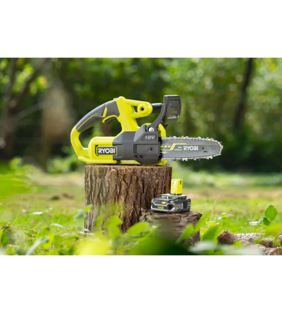 Ryobi Motoseghe Ed Elettroseghe|Motosega a batteria "ry18cs20a-125" barra 20 cm 18v batteria 2,5ah inclusa