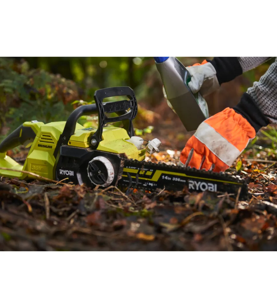 Motoseghe Ed Elettroseghe-Ryobi Motosega a batteria "ry36csx35a-0" barra oregon 35 cm 36v batteria 5ah inclusa