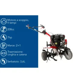 Ama Motozappe Ed Elettrozappe|Motozappa a scoppio