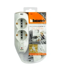 Sale Multipresa 6 pr. 2p+t 10/16a con cavo bianco - . Multiprese Ed Adattatori