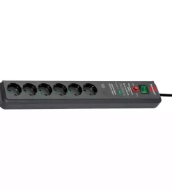 Multiprese Ed Adattatori- Multipresa con 6 prese schuko a spina con interruttore on/off - brennenstuhl