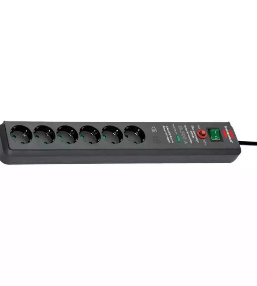 Multiprese Ed Adattatori- Multipresa con 6 prese schuko a spina con interruttore on/off - brennenstuhl