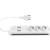Multiprese Ed Adattatori-Vimar Multipresa smart wifi, compatibile con alexa e google home, 3 uscite schuko, 4 usb a, spina 16a, controllo vocale o remoto con app view -