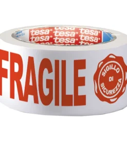 Tesa Nastri Vari|Nastro adesivo da imballo "fragile", 55 mm x 66 mt -