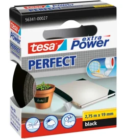 Tesa Nastri Vari|Nastro adesivo "extra power" colore nero, 2,75 mt x 19 mm -