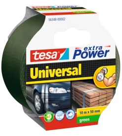 Tesa Nastri Vari|Nastro adesivo "extra power" colore verde, 10 mt x 50 mm -