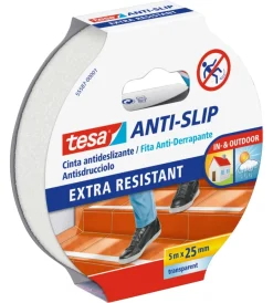 Tesa Nastri Vari|Nastro antiscivolo anti-slip trasparente, 25 mm x 5 mt -