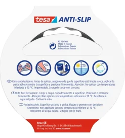 Tesa Nastri Vari|Nastro antiscivolo anti-slip nero, 50 mm x 5 mt -