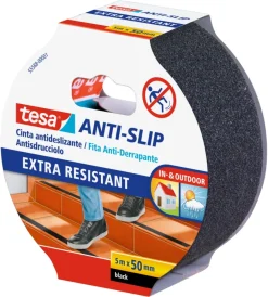 Tesa Nastri Vari|Nastro antiscivolo anti-slip nero, 50 mm x 5 mt -