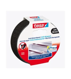 Tesa Nastri Vari|Nastro antiscivolo anti-slip nero, 50 mm x 5 mt -