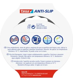 Nastri Vari-Tesa Nastro antiscivolo anti-slip nero, 25 mm x 5 mt -