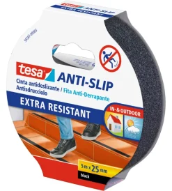 Nastri Vari-Tesa Nastro antiscivolo anti-slip nero, 25 mm x 5 mt -