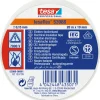 Tesa Nastri Vari|Nastro isolante elettrico in pvc bianco, 19 mm x 20 mt -