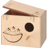 New Nido per uccelli in legno "medium" 19,5x14x14 cm Accessori Gabbie