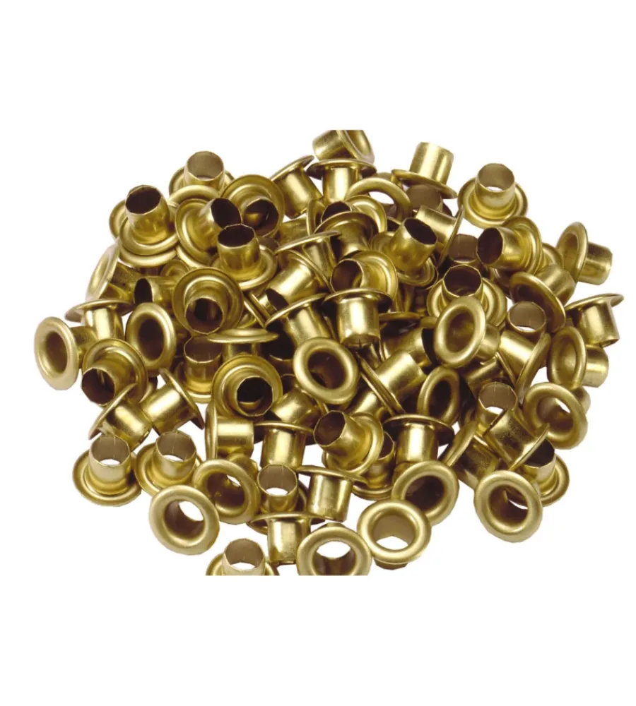 Occhiellatrici E Accessori- Occhielli ottone ø 4,5 mm. 100 pz.