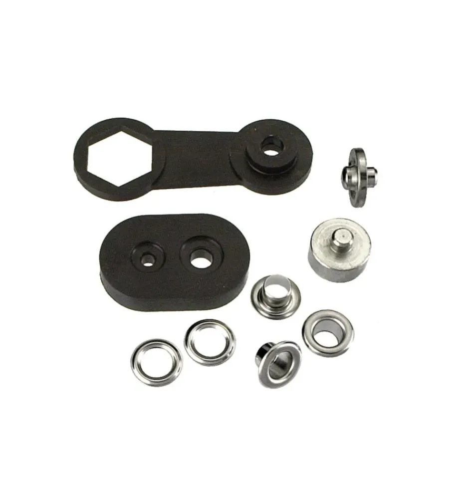 Sistemi Di Fissaggio- Occhioli ottone nichelato 8,5 mm. - ottone nichelato - 24 pz.