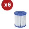 Bestway Piscine|Offerta 6 pezzi filtro a cartuccia ii per pompe da 2.006/3.028 lt/ora - cod. 58094