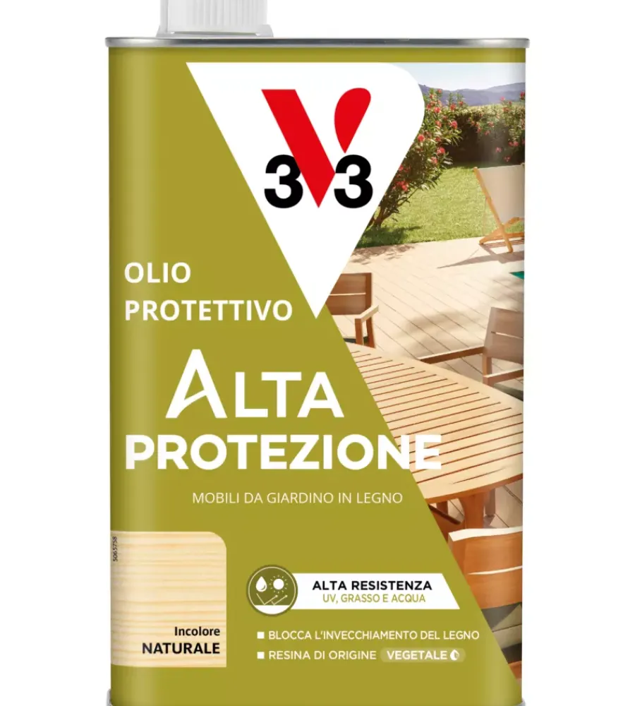 Discount Olio protettivo per mobili da giardino incolore, 1 lt Oli E Detergenti Legno