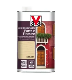 Impregnanti Legno-V33 Olio rigenerante per porte e finestre, incolore - 1 litro