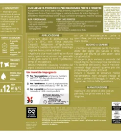 Impregnanti Legno-V33 Olio rigenerante per porte e finestre incolore, 500 ml