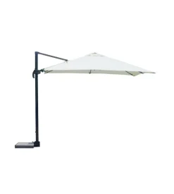 Hot Ombrellone a braccio basculante quadrato solaria "california" in alluminio antracite ecru' 3x3 mt Coperture Per Esterno E Accessori