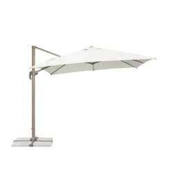 Coperture Per Esterno E Accessori- Ombrellone a braccio quadrato solaria "california" in alluminio tortora ecru' 3x3 mt