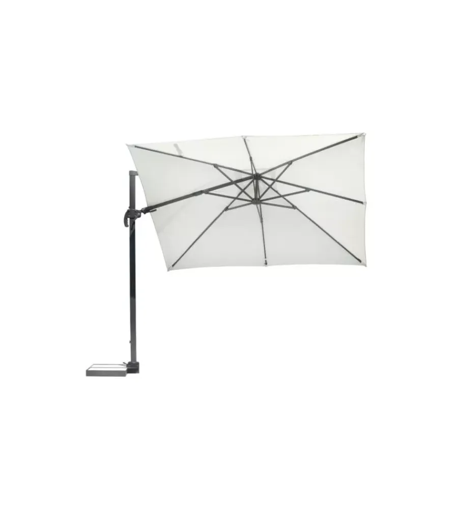 Coperture Per Esterno E Accessori- Ombrellone da giardino a braccio solaria "california" in alluminio antracite ecru' 3x4 mt