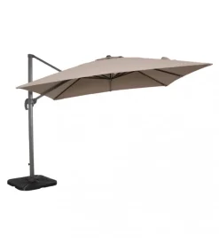 Best Ombrellone da giardino a braccio elica garden "saturno" in alluminio e poliestere taupe 328x393x274 cm Coperture Per Esterno E Accessori
