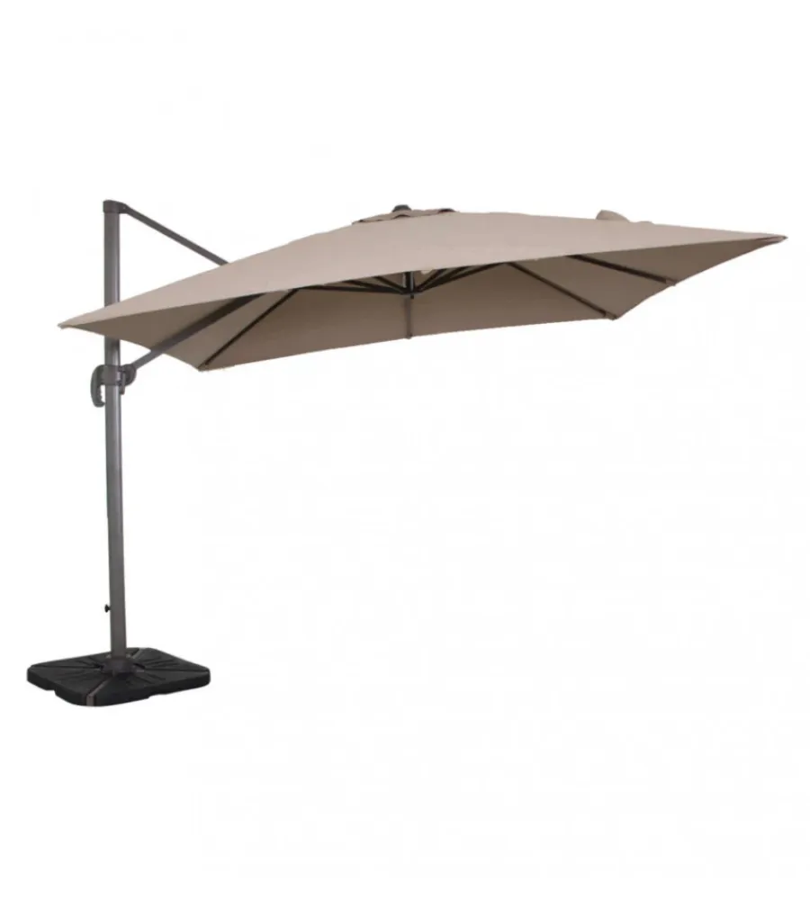 Best Ombrellone da giardino a braccio elica garden "saturno" in alluminio e poliestere taupe 328x393x274 cm Coperture Per Esterno E Accessori