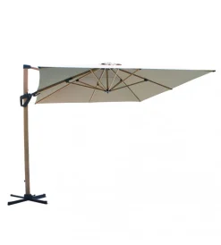 Coperture Per Esterno E Accessori- Ombrellone da giardino a braccio laterale elica garden "mendel" in alluminio e poliestere taupe 295x295x255 cm