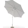 Coperture Per Esterno E Accessori- Ombrellone da giardino "palm beach" con struttura in alluminio e telo grigio - 3x2,30 metri