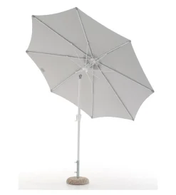 Coperture Per Esterno E Accessori- Ombrellone da giardino "palm beach" con struttura in alluminio e telo grigio - 3x2,30 metri