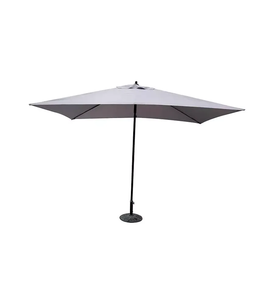 Coperture Per Esterno E Accessori|Ombrellone da giardino rettangolare essenza push up in poliestere grigio 2x3 mt
