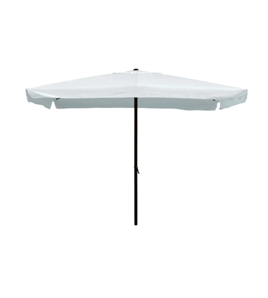 Coperture Per Esterno E Accessori- Ombrellone da giardino rettangolare essenza in poliestere bianco 2x3 mt