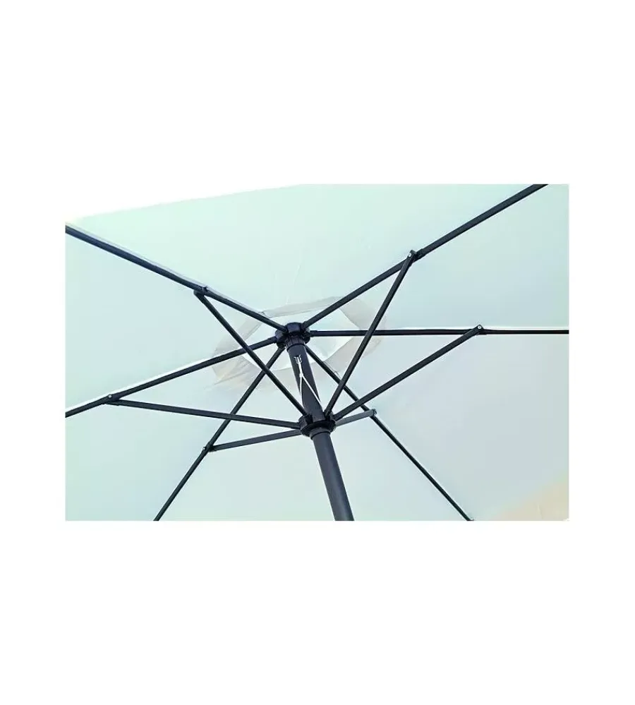 Coperture Per Esterno E Accessori- Ombrellone da giardino rettangolare essenza in poliestere bianco 2x3 mt
