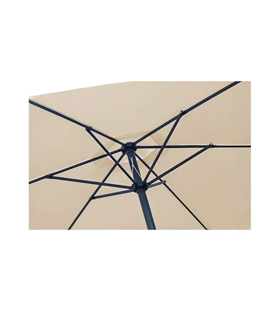 Coperture Per Esterno E Accessori- Ombrellone da giardino rotondo essenza in poliestere ecru 3 mt