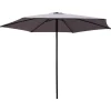 Coperture Per Esterno E Accessori- Ombrellone da giardino rotondo push up essenza in poliestere grigio 3x3 mt