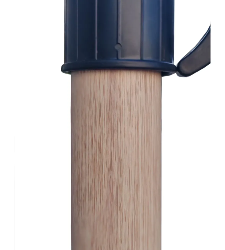 EuroGarden Coperture Per Esterno E Accessori|Ombrellone da giardino rotondo con braccio laterale con illuminazione led effetto legno taupe 3x3 m