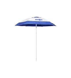 Campeggio-Brunner Ombrellone da spiaggia "onda parsol" in poliestere bianco e blu, diametro 200 cm