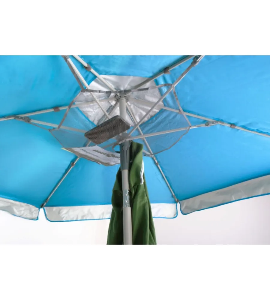 Campeggio-Brunner Ombrellone da spiaggia "solado" in alluminio e poliestere azzurro diametro 200 cm