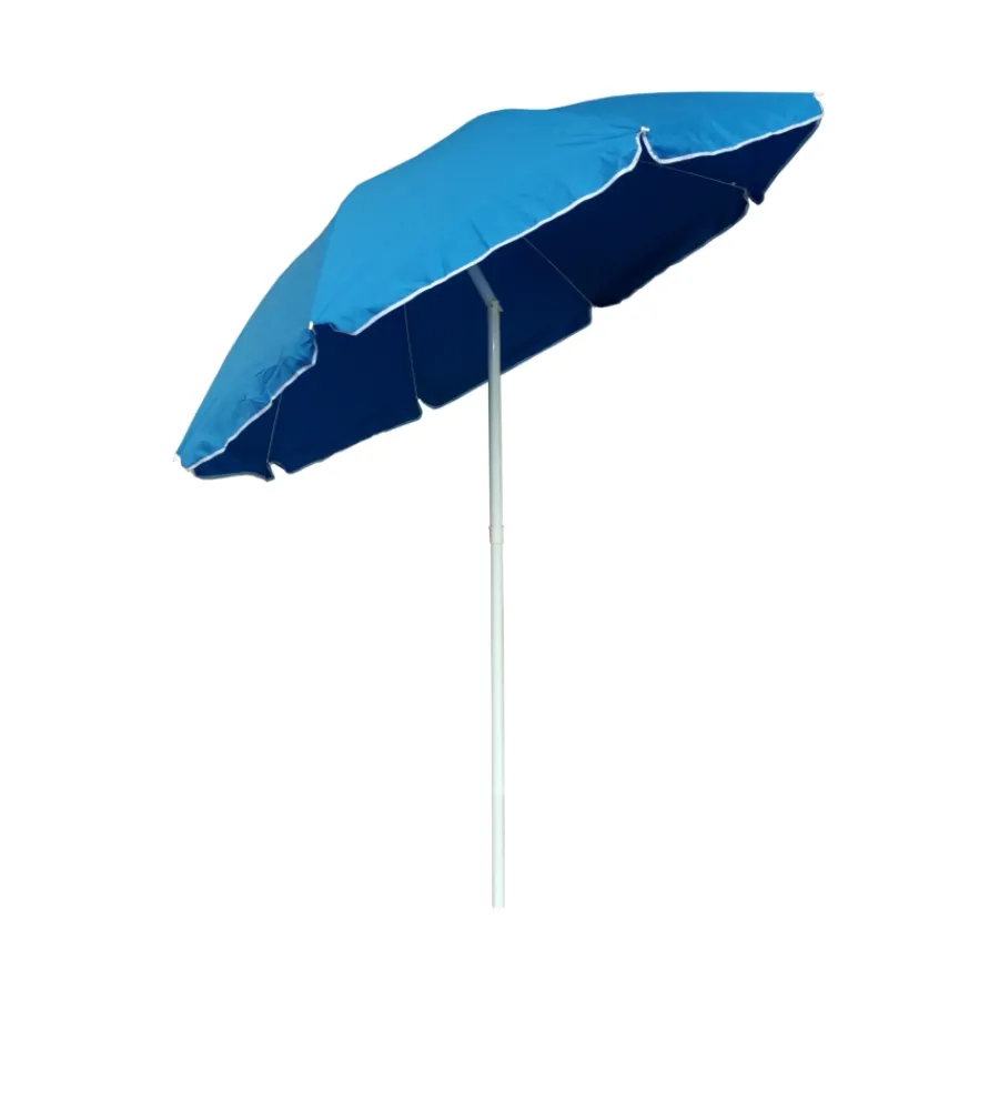 Coperture Per Esterno E Accessori-EuroGarden Ombrellone da spiaggia rotondo in cotone colori assortiti 200x200 cm