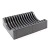 Emuca Accessori Cucina|Organizer per piatti in plastica grigia, max 13 piatti