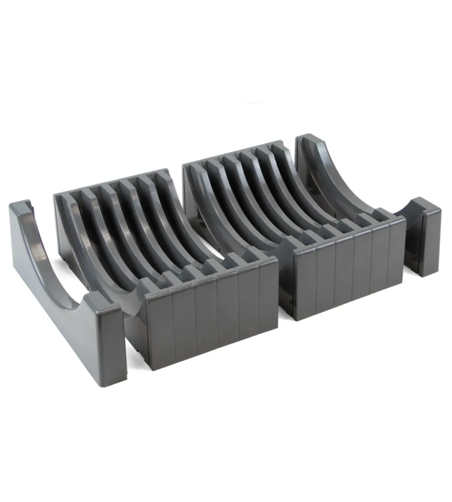 Emuca Accessori Cucina|Organizer per piatti in plastica grigia, max 13 piatti
