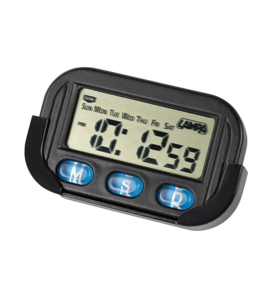 Auto Interno-Lampa Orologio digitale quarzo con supporto per auto "jumbo"