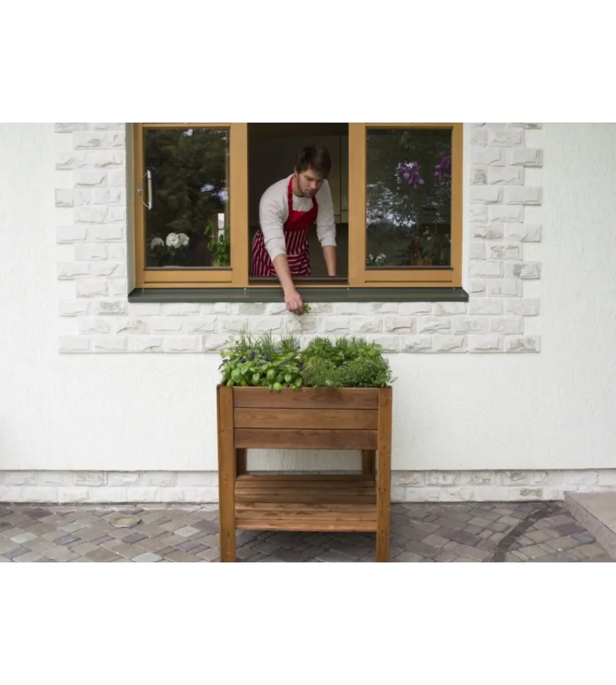 Outlet Orto da esterno in legno apple small, 80x80 cm Coltivazione E Cura